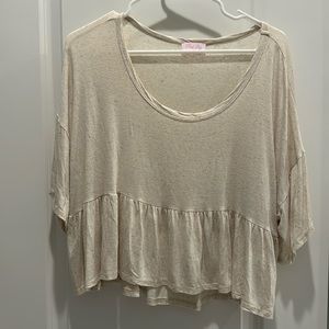 Peplum crop top by Pink Lily